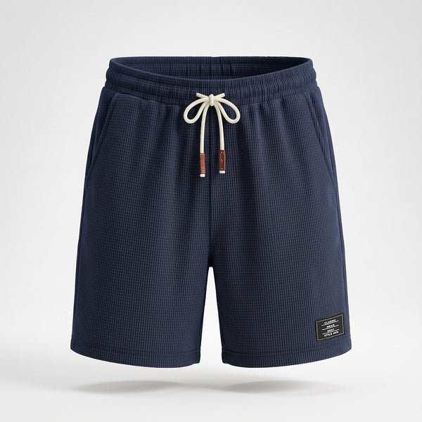 Ryden | Textured Casual Shorts Blue