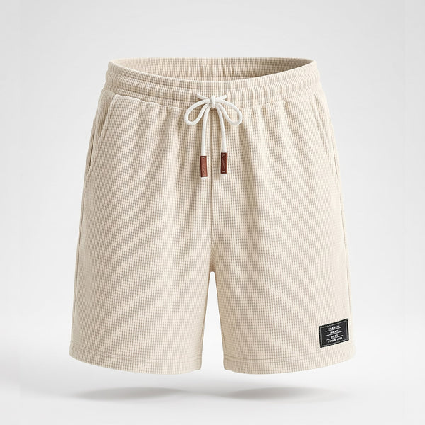 Ryden | Textured Casual Shorts White